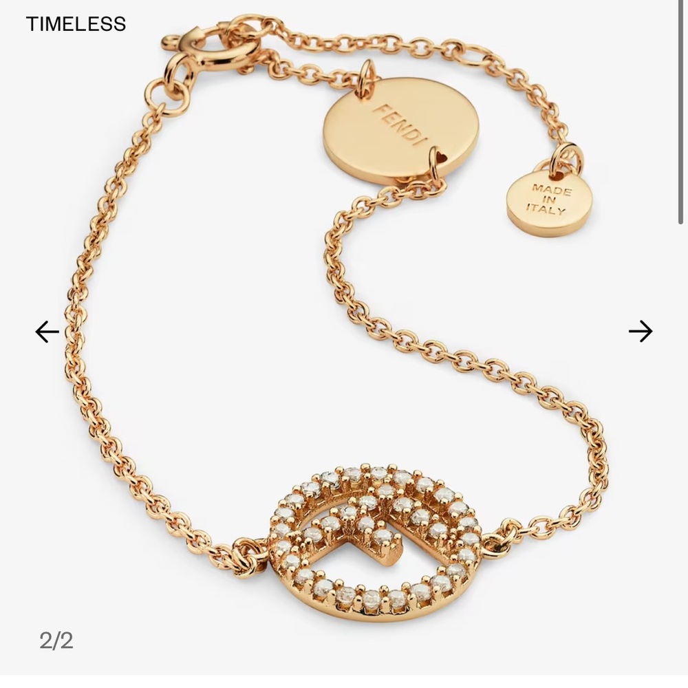F is fendi gold bracelet